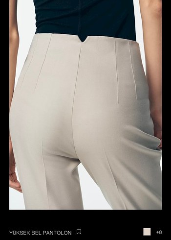Yüksek bel bej rengi pantolon - Görsel 2