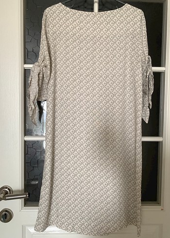 Bej Bohem Elbise - Görsel 3