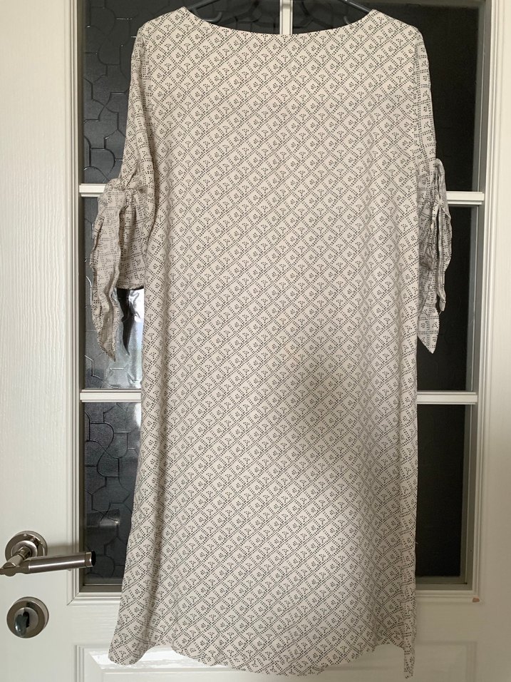 Bej Bohem Elbise - Görsel 3