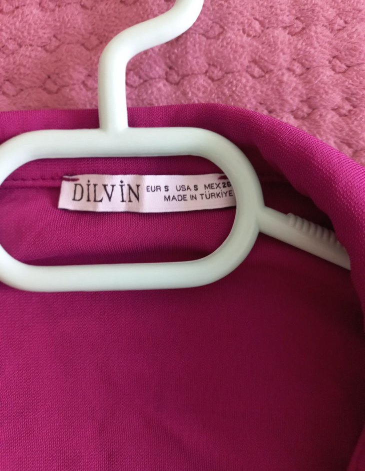 Dilvin Magenta V Yakalı Büzgülü Kadın Bluz - Görsel 4