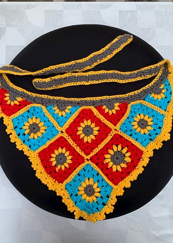 Renkli Örgü Bohem Saç Bandı - Görsel 2