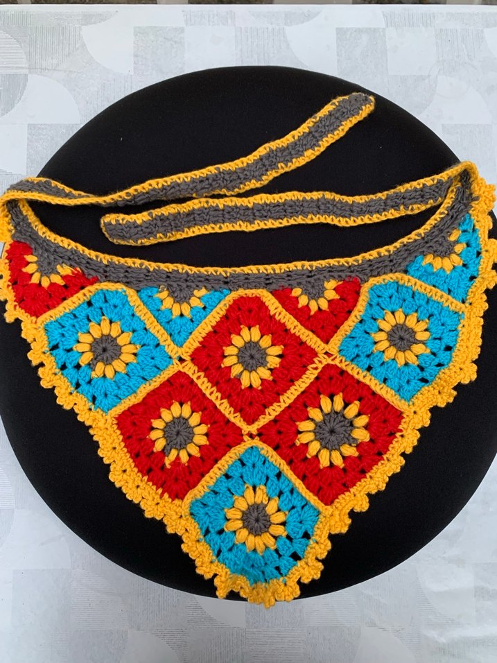 Renkli Örgü Bohem Saç Bandı - Görsel 2