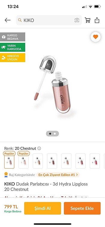 Kiko Milano 20 chestnut lipglos
