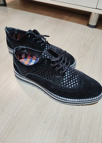 lacivert Ekose Erkek Klasik Ayakkabı - Görsel 5