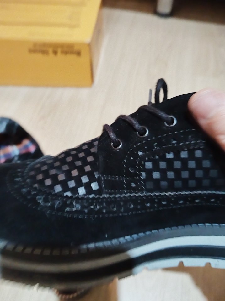 lacivert Ekose Erkek Klasik Ayakkabı - Görsel 4