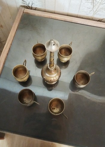 Antika Bakır Güldanlık ve zemzem bardağı - Görsel 3