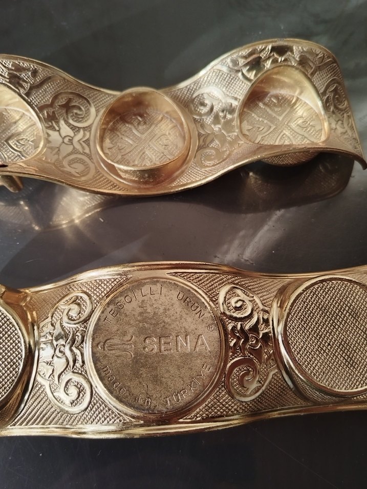 Altın Renkli Tütsülü Mumluk - Görsel 5