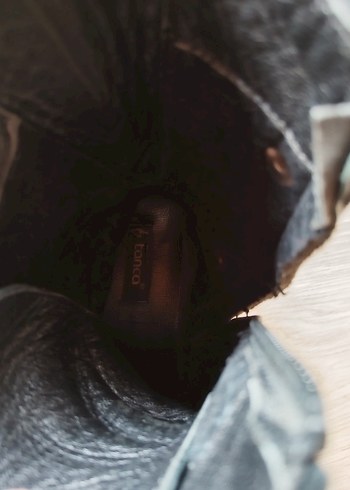 Kemal Tanca Kadın Siyah Deri Yüksek Topuklu Goth Bot - Görsel 6