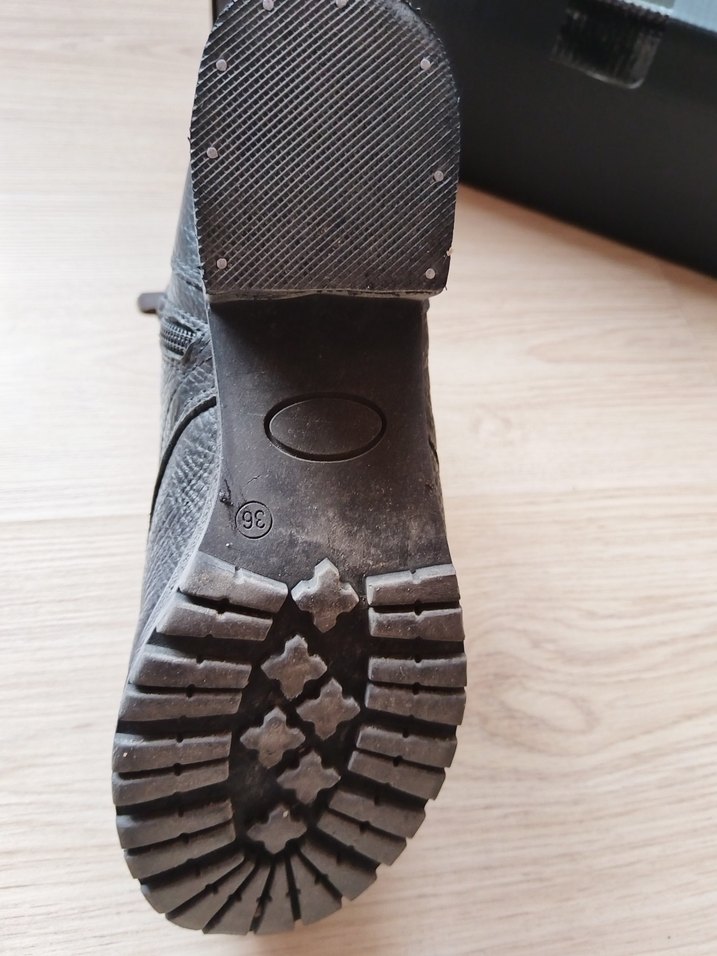 Kemal Tanca Kadın Siyah Deri Yüksek Topuklu Goth Bot - Görsel 5