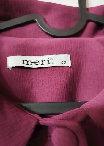 Bordo Uzun Düğmeli Kadın Dış giyim - Görsel 4