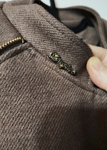 Uzun, Kahverengi, kaşe kaban - Görsel 7