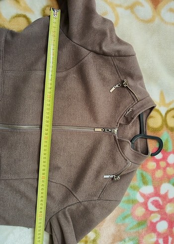 Uzun, Kahverengi, kaşe kaban - Görsel 9