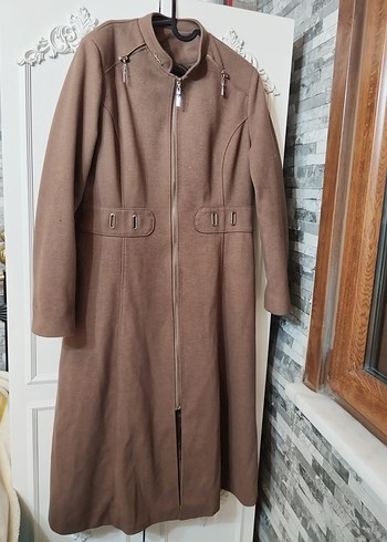 Uzun, Kahverengi, kaşe kaban - Görsel 2