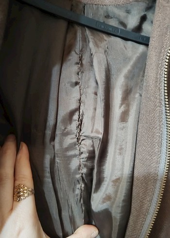 Uzun, Kahverengi, kaşe kaban - Görsel 8