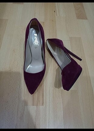 Bordo süet stiletto