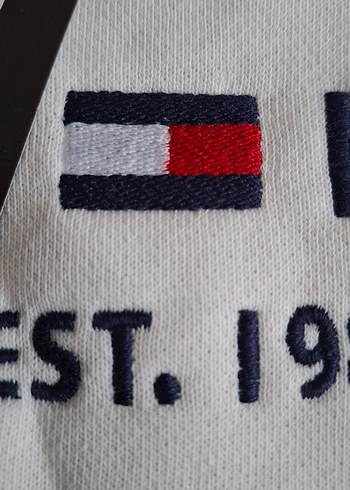orjinal Tommy Hilfiger  M beden beyaz sweatshirt - Görsel 4