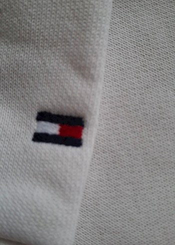 orjinal Tommy Hilfiger  M beden beyaz sweatshirt - Görsel 2