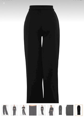 Siyah Palazzo Pantolon - Görsel 3