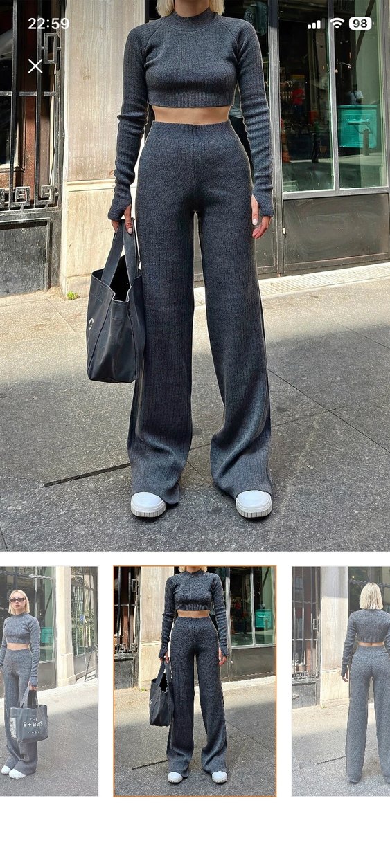 Gri Triko Takım - Görsel 2