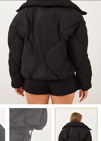 Kadın Siyah Şişme Mont - Görsel 2