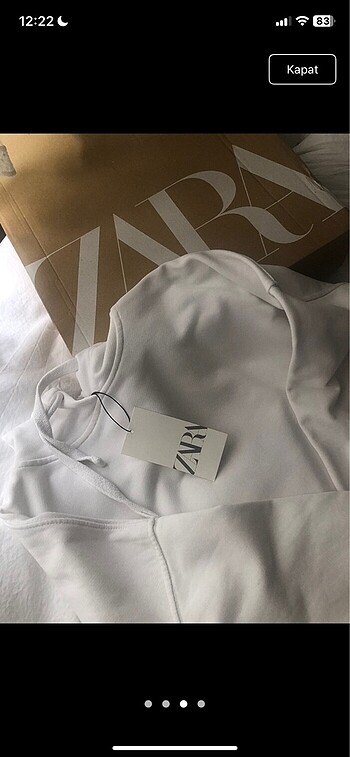 Beyaz Oversize Sweatshirt - Görsel 3