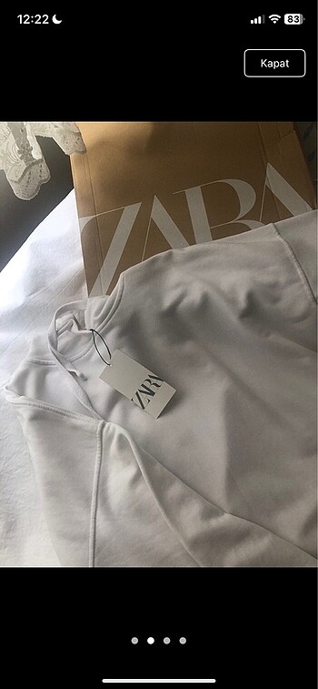 Beyaz Oversize Sweatshirt - Görsel 2