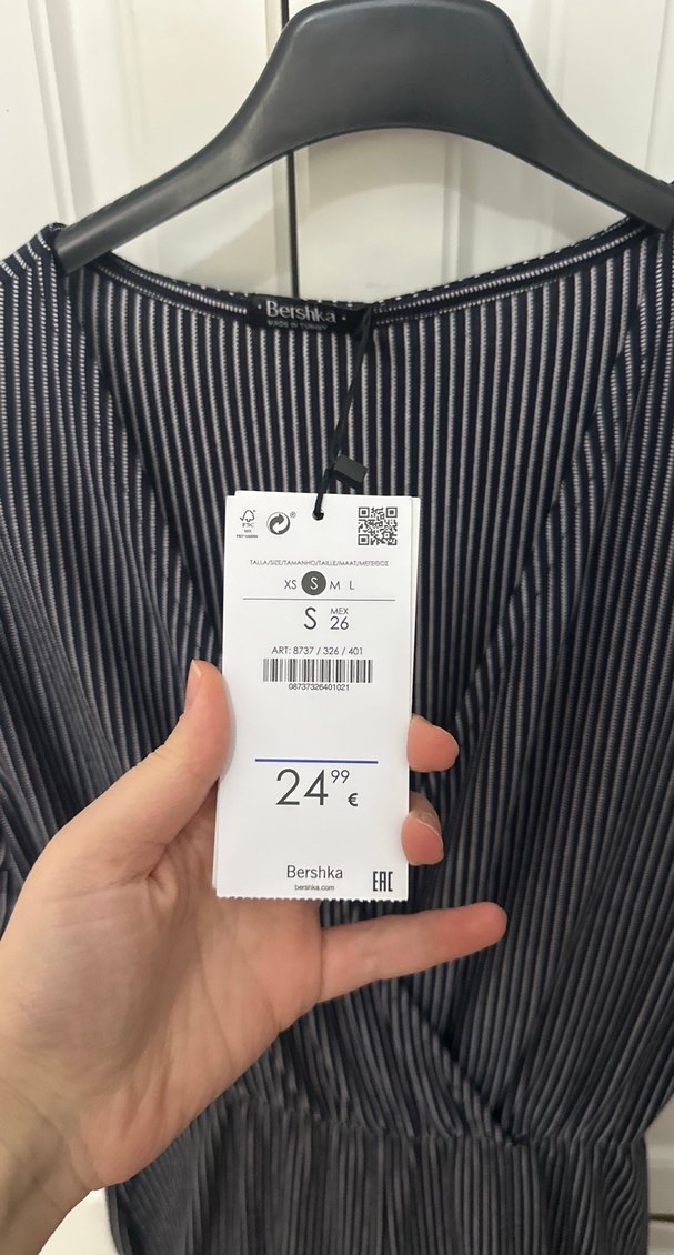 Gri Çizgili Piliseli Kadın Tulum - Görsel 3