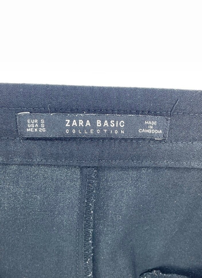 Siyah Beli Kemerli Rahat Kesim Zara Kadın Pantolon - Görsel 3