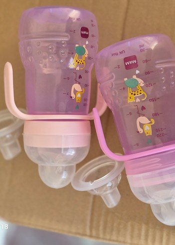 Pembe Bebek Biberonu 2 adet 2'li Set ve 1 adet tek - Görsel 2