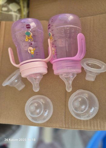 Pembe Bebek Biberonu 2 adet 2'li Set ve 1 adet tek - Görsel 5