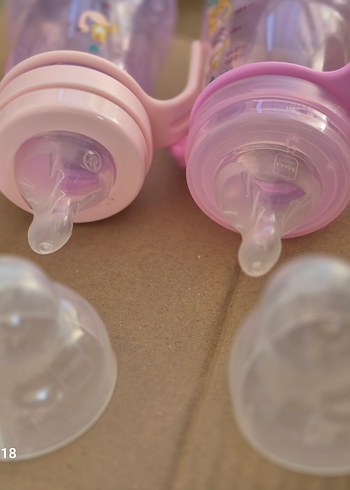 Pembe Bebek Biberonu 2 adet 2'li Set ve 1 adet tek - Görsel 4