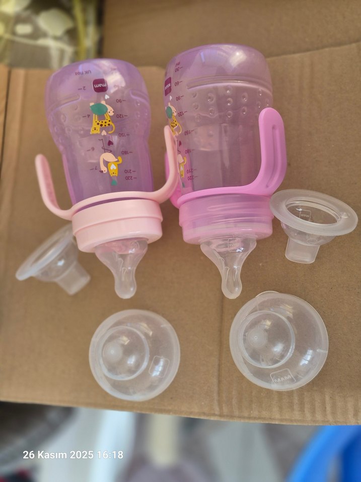 Pembe Bebek Biberonu 2 adet 2'li Set ve 1 adet tek - Görsel 5