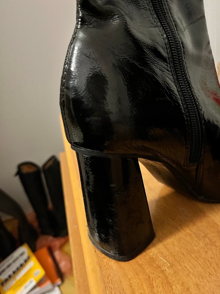 Siyah Rugan Stradivarius Kadın Topuklu Bot - Görsel 4