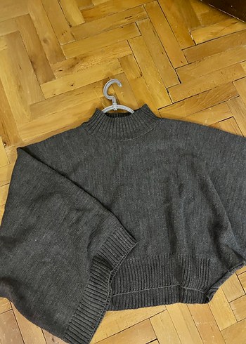 Gri  Triko Kadın Kazak - Görsel 4