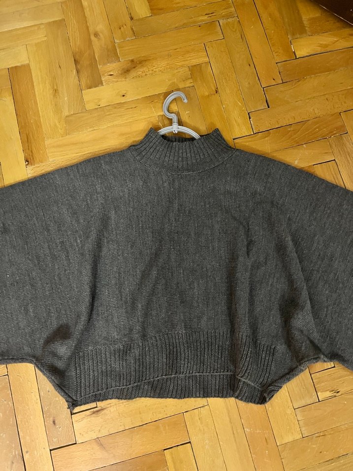 Gri  Triko Kadın Kazak - Görsel 3