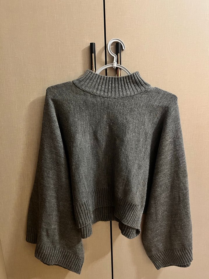 Gri  Triko Kadın Kazak - Görsel 2