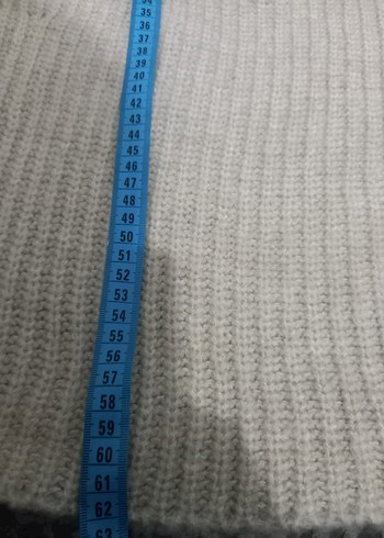 Bej Boğazlı Kolsuz Örgü Kadın suveter s beden - Görsel 6