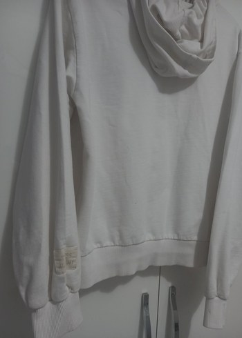 Renkli Nakışlı Beyaz Fermuarlı Sweatshirt 14 yas - Görsel 4