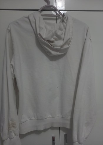 Renkli Nakışlı Beyaz Fermuarlı Sweatshirt 14 yas - Görsel 5