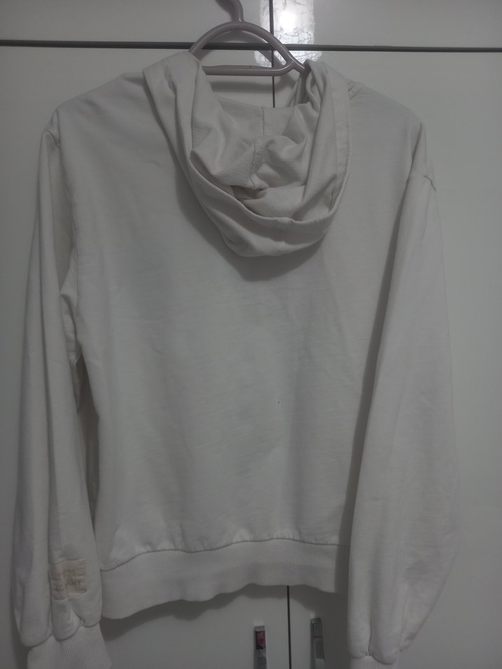 Renkli Nakışlı Beyaz Fermuarlı Sweatshirt 14 yas - Görsel 5