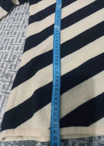 Çizgili Uzun Kollu Boğazlı Kadın Kazak Tommy m beden - Görsel 6