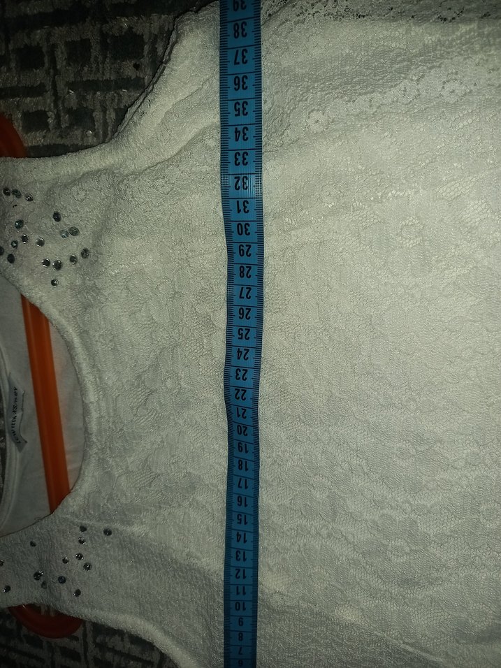 Dantel Detaylı Beyaz Kolsuz Bluz 11 12 yas lcw marka - Görsel 5