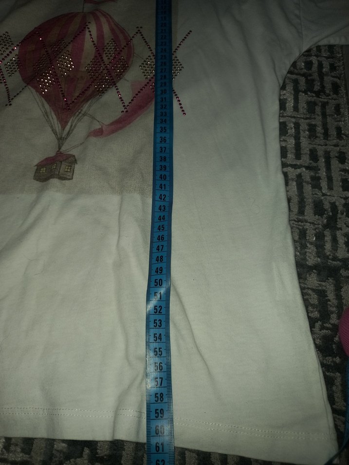 Baskılı Beyaz Uzun Kollu Pamuklu Tişört tyes marka 14 yas - Görsel 4