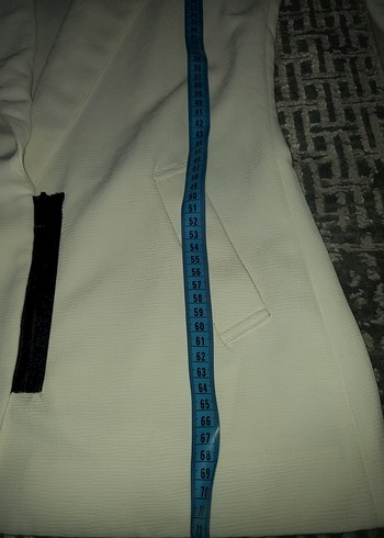 Beyaz Kadın Midi Blazer Ceket twist 34 36 beden - Görsel 8