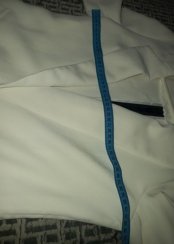 Beyaz Kadın Midi Blazer Ceket twist 34 36 beden - Görsel 7