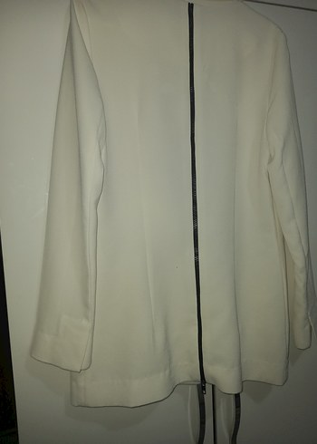Beyaz Kadın Midi Blazer Ceket twist 34 36 beden - Görsel 5