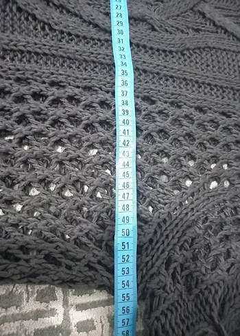 koyu gri  Örgü Kadın Kazak Midi Boy m ve l  beden uyumlu - Görsel 5