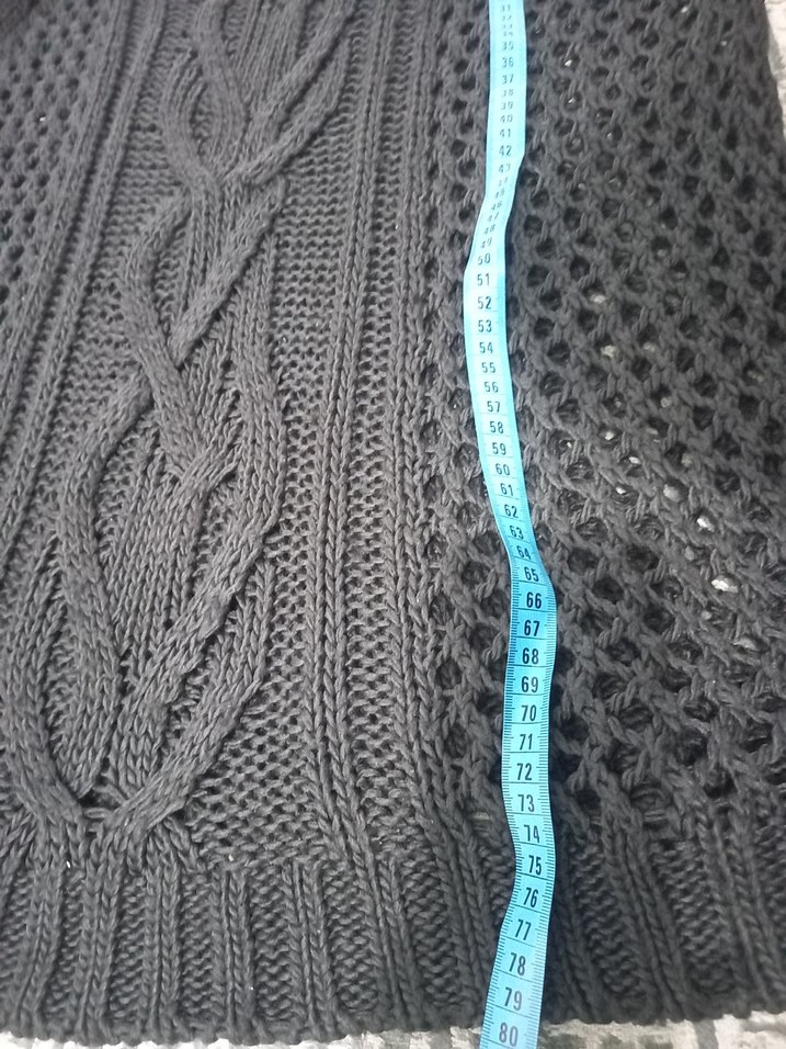 koyu gri  Örgü Kadın Kazak Midi Boy m ve l  beden uyumlu - Görsel 4