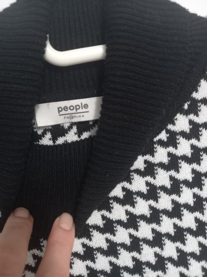 Gri Boğazlı Triko Kadın Tunik fabrika marka l beden - Görsel 2