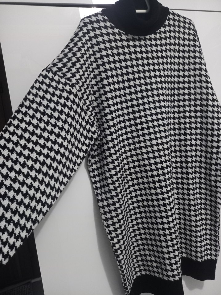 Gri Boğazlı Triko Kadın Tunik fabrika marka l beden - Görsel 3